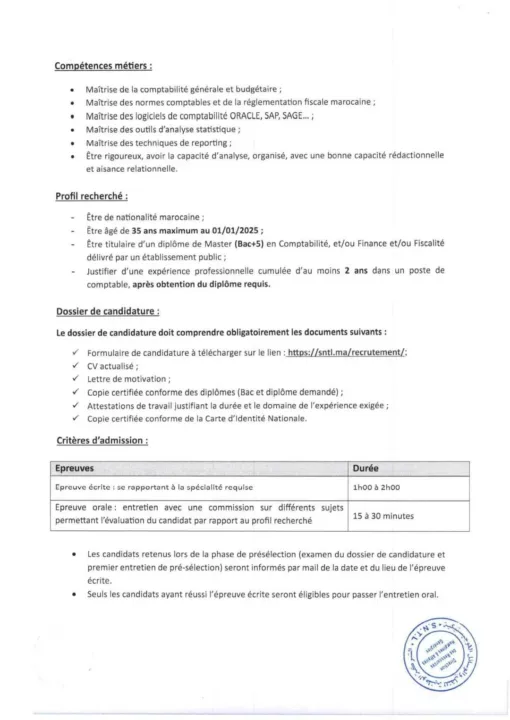 Concours SNTL 2025 : 08 Postes à Pourvoir – Postulez Dès Maintenant !