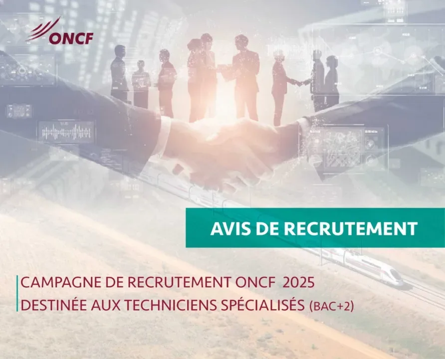 Concours ONCF 2025 : 580 postes pour techniciens spécialisés Bac+2 à saisir avant le 20 octobre
